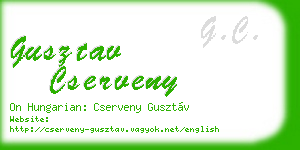 gusztav cserveny business card